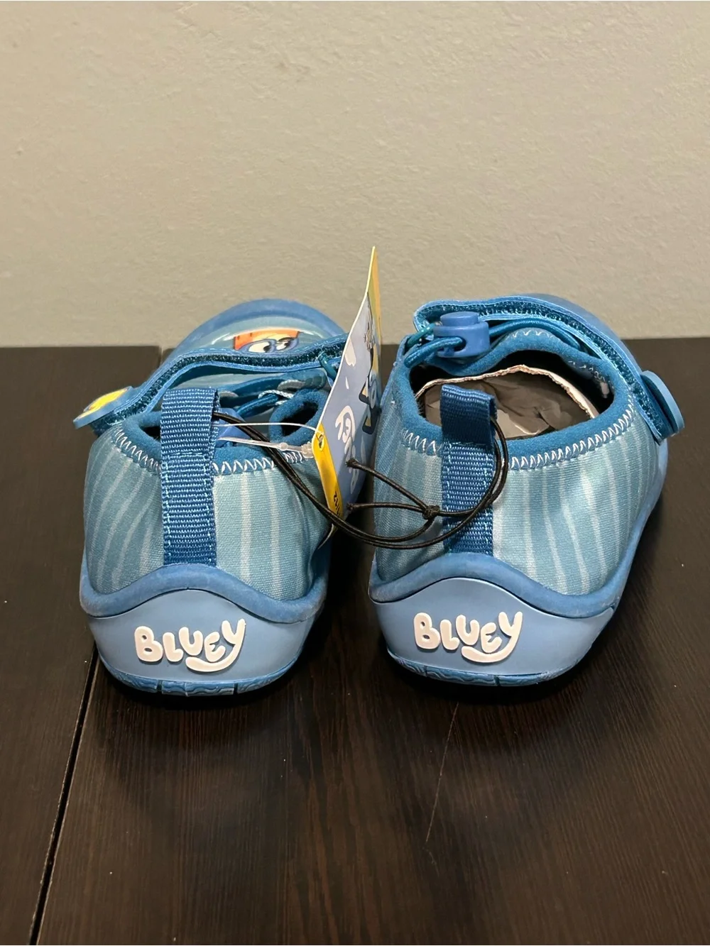 Kids Blue Water Shoes with Playful Dog Graphics